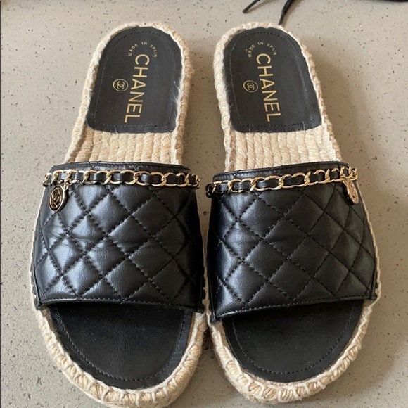 Chanel espadrilles flat sandal